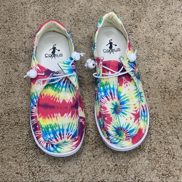 Corkys Shoes Corkys Rainbow Tie Dye Kayak Sneaker Shoes Poshmark